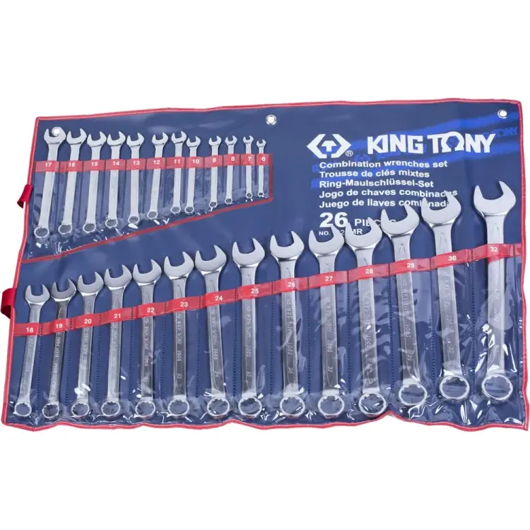 Набор комбинированных ключей KING TONY 1226MR