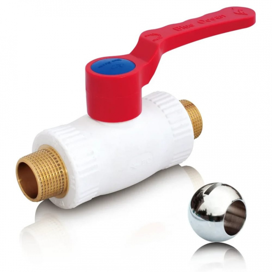 Шаровый кран Blue Ocean PPRF/BV-HW-1/PPR(W)-1" MMT