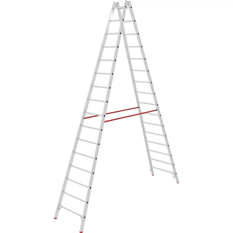 Индустриальная двухсторонняя алюминиевая стремянка Новая Высота NV5123 5123216 Индустриальная двухсторонняя алюминиевая стремянка Новая Высота NV5123 5123216