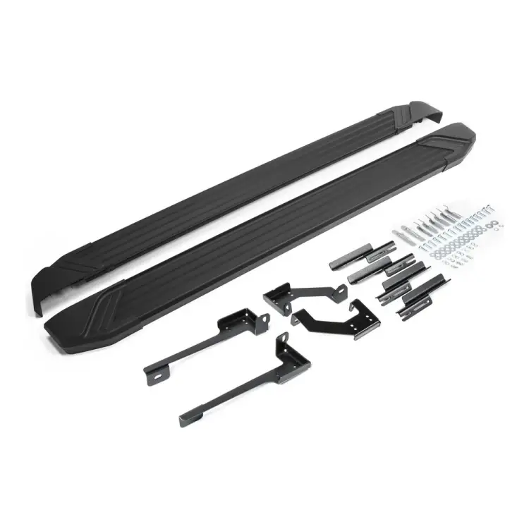 Алюминиевые пороги для Hyundai Creta 2016- Rival Black F173ALB.2310.1