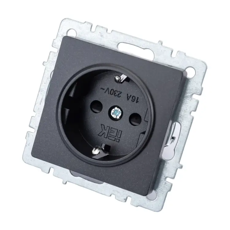 Одноместная розетка IEK Brite рс14-1-0-брч BR-R14-16-K02