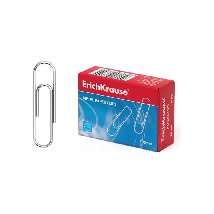 Оцинкованные металлические скрепки ErichKrause 28 мм 7855