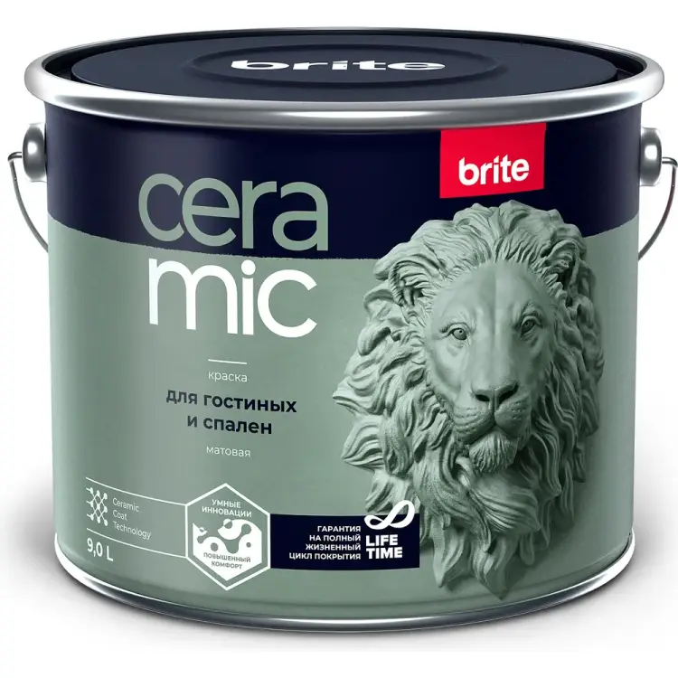 Краска для гостиных и спален BRITE CERAMIC О04585 Краска для гостиных и спален BRITE CERAMIC О04585