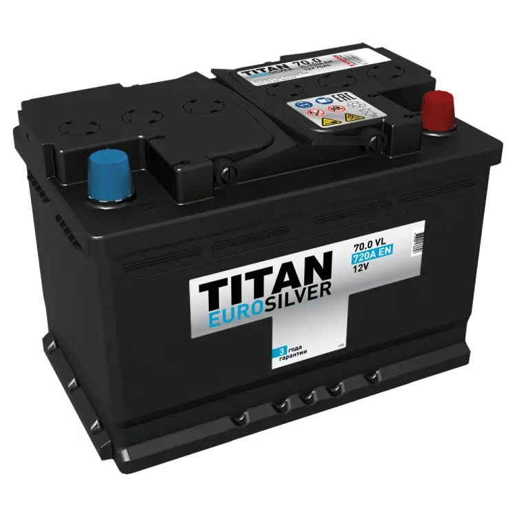 Аккумулятор TITAN EUROSILVER 70.0 VL kamina 4607008887648