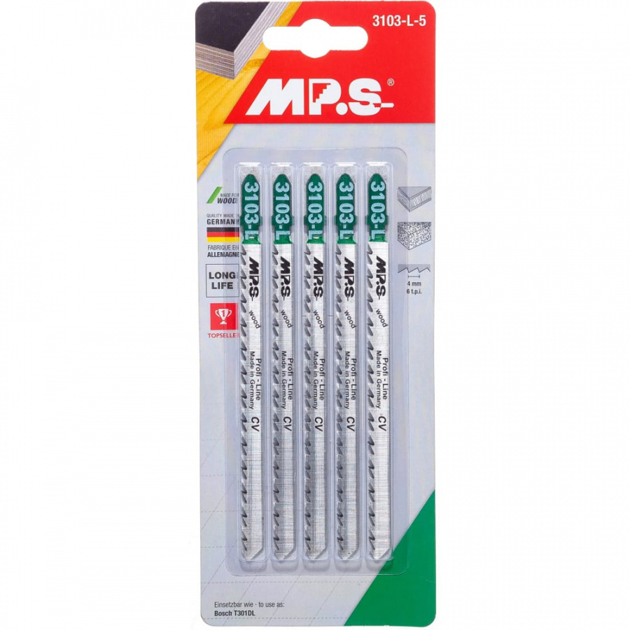 Пилки для лобзика MPS 3103-L