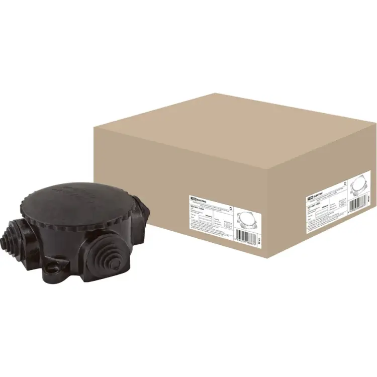 Четырехрожковая электромонтажная коробка TDM ELECTRIC КЭМ 1-10-4Б ОП SQ1401-1004