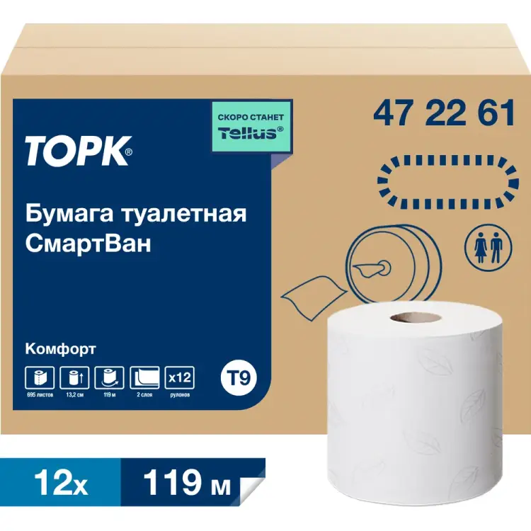 Туалетная бумага TORK Advanced 472261 Туалетная бумага TORK Advanced 472261