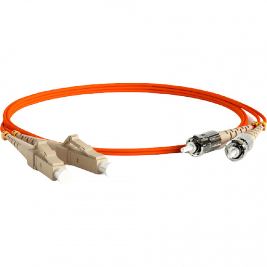 Волоконно-оптический шнур Hyperline FC-D2-62-LC/PR-ST/PR-H-2M-LSZH-OR