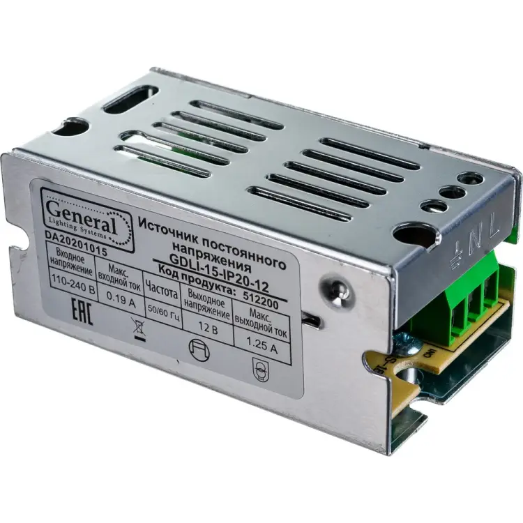 Светодиодный драйвер General Lighting Systems GDLI-15-IP20-12 512200