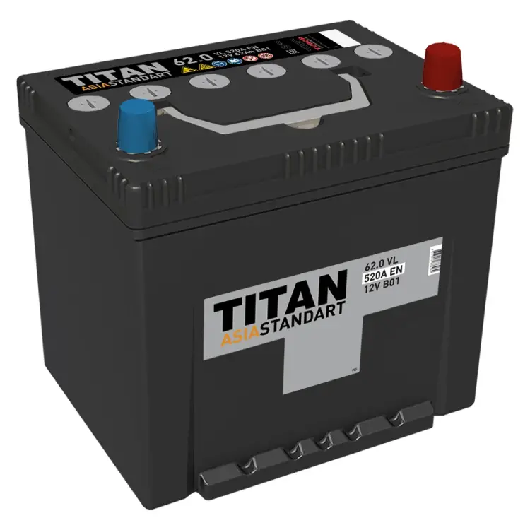 Аккумулятор TITAN ASIA STANDART 62.0 VL B01 4607008886962