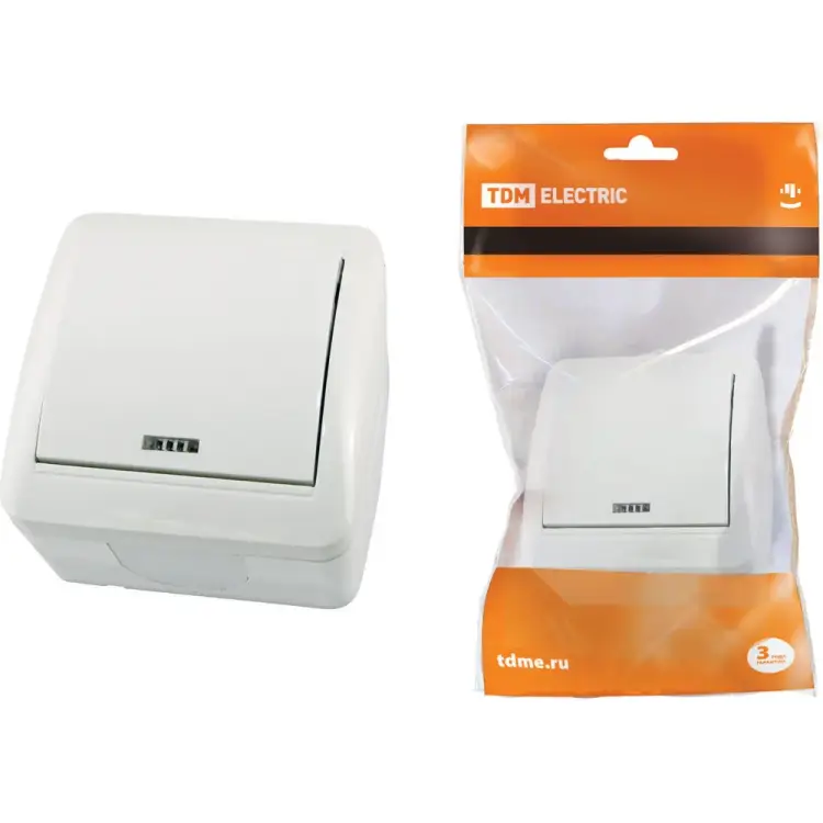 Одноклавишный выключатель TDM ELECTRIC Селигер SQ1818-0003