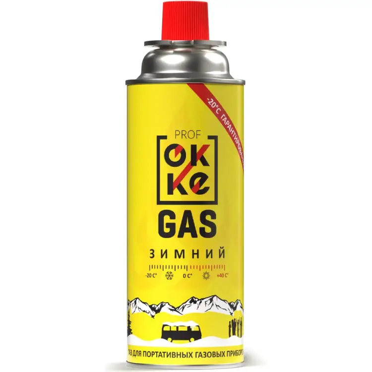 Зимний сжиженный газ углеводородный для портативных бытовых газовых приборов OKKE ПГП-520-028