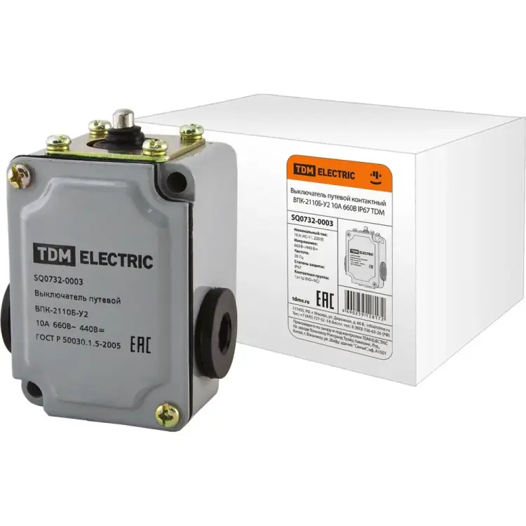 Контактный путевой выключатель TDM ELECTRIC ВПК-2110Б-У2 SQ0732-0003