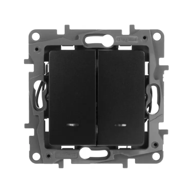 Двухклавишный выключатель Legrand Etika 672604