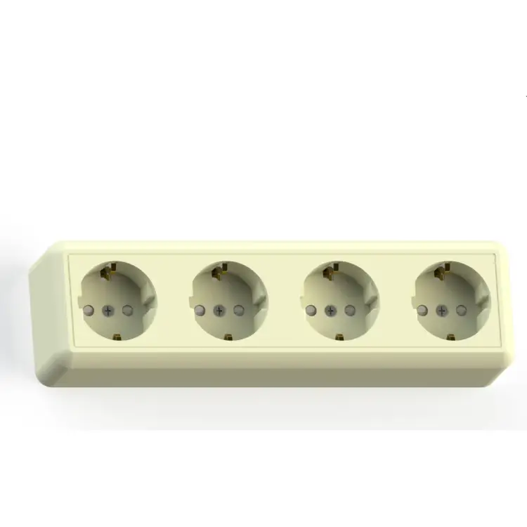Четырехместная розетка Кунцево-Электро ОПТИМА РА16-403 8051