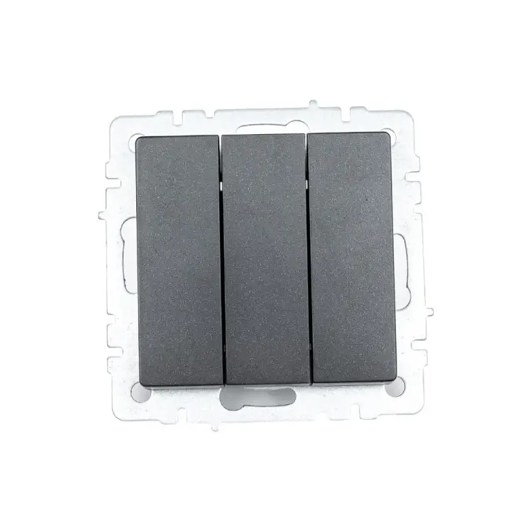 Трехклавишный выключатель IEK Brite вс10-3-0-брч BR-V30-0-10-K02