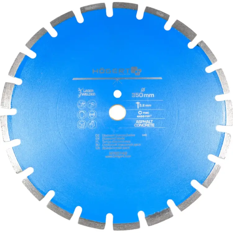 Отрезной алмазный диск по асфальту и бетону HOEGERT TECHNIK HT6D748 Отрезной алмазный диск по асфальту и бетону HOEGERT TECHNIK HT6D748