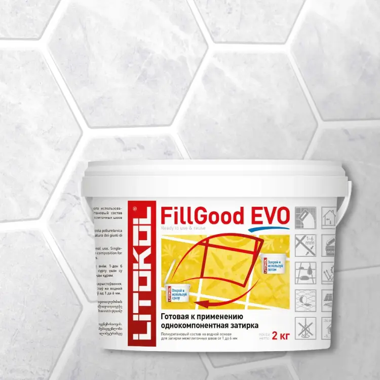 Полиуретановый состав для затирки швов LITOKOL FillGood EVO F.100 BIANCO ASSOLUTO 496280002