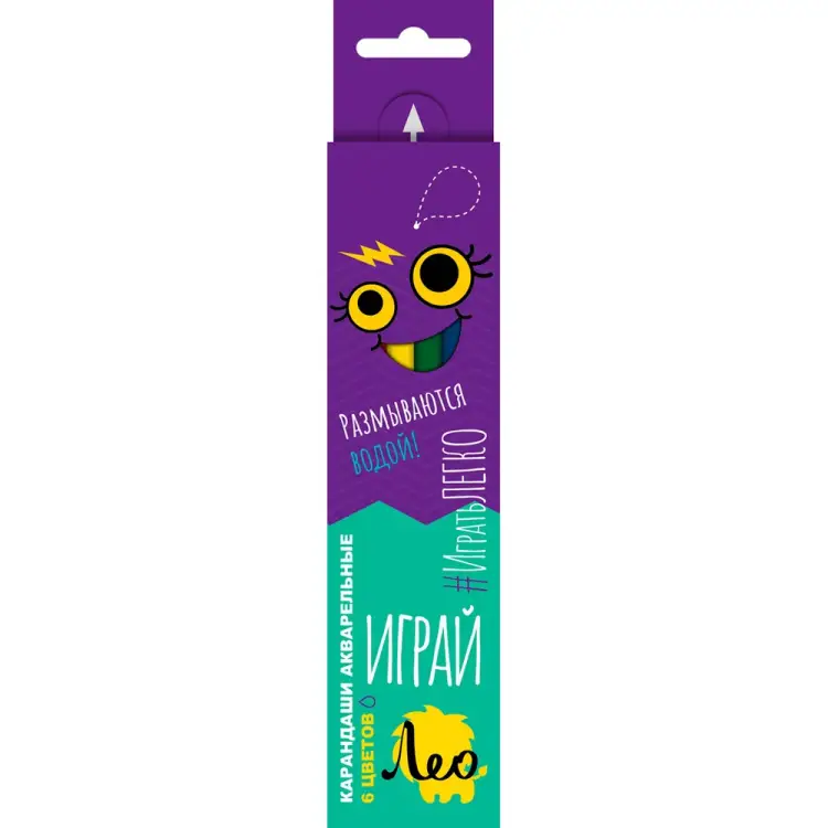 Трехгранных акварельных набор карандашей Лео Играй 641521
