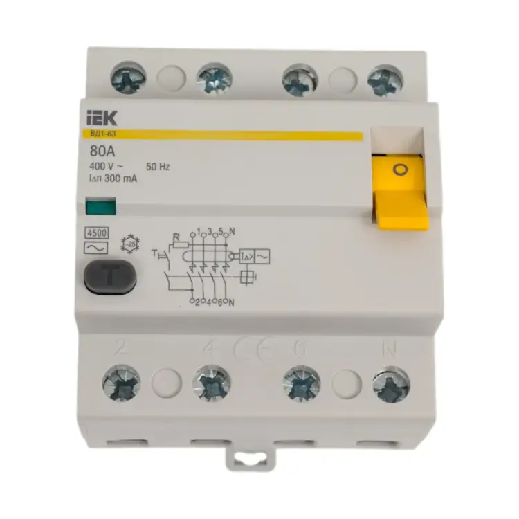 Дифференциальный выключатель IEK ВД1-63 MDV10-4-080-300