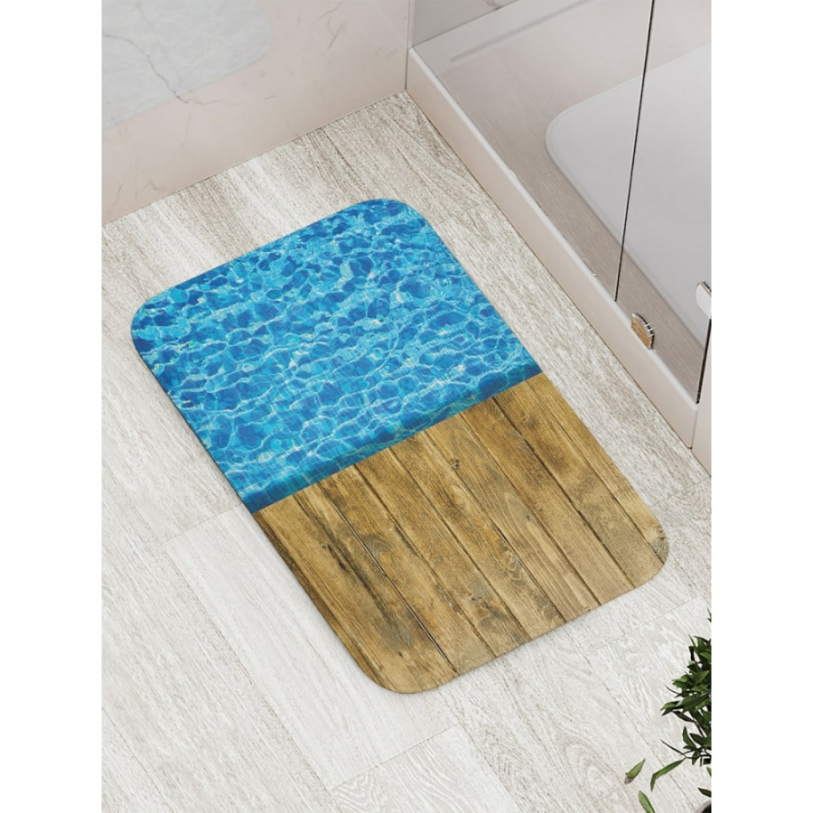 Противоскользящий коврик для ванной, сауны, бассейна JOYARTY Пирс у моря