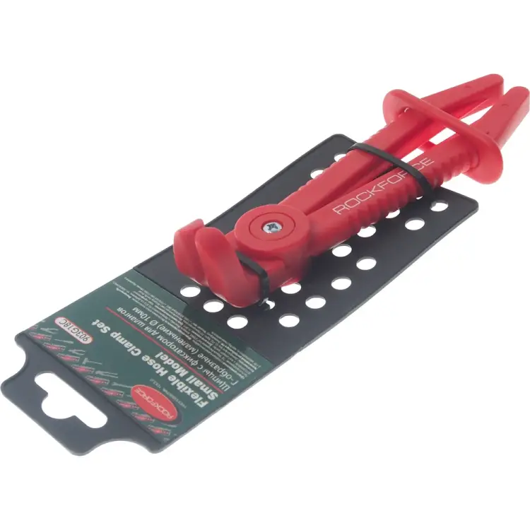 Изогнутый пластиковый зажим для шлангов Rockforce с фиксатором 90L-155мм RF-903G18C(27399)