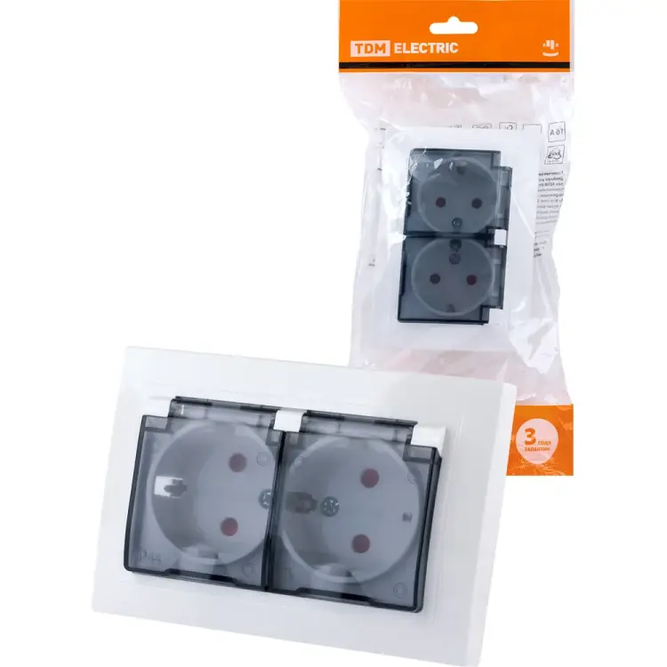 Двойная розетка TDM ELECTRIC Таймыр SQ1814-0077