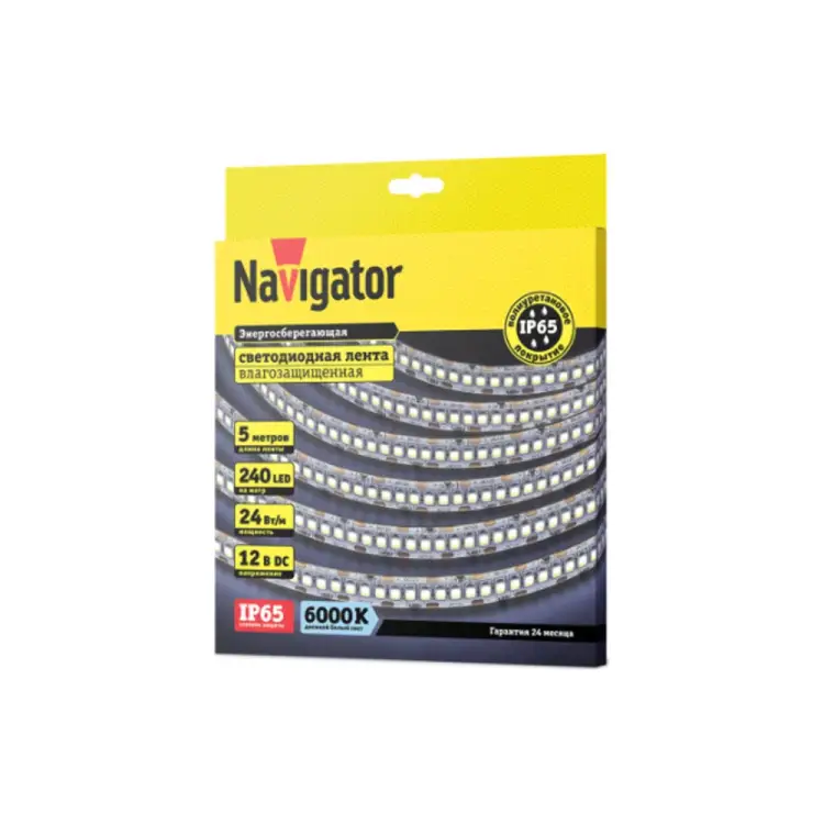 Светодиодная лента Navigator NLS-2835CW240-24-IP65-12V 14460