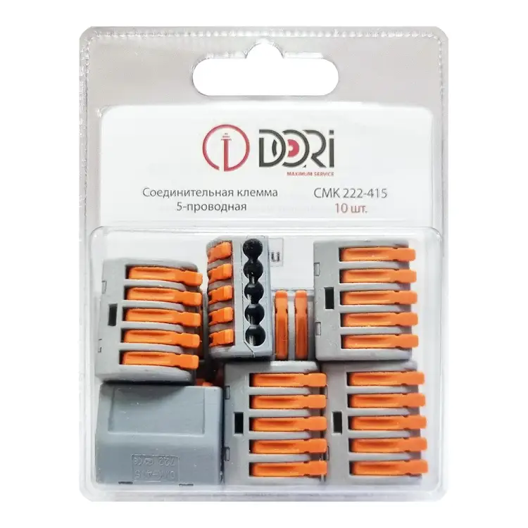 Соединительная 5-проводная клемма DORI СМК 222-415 42846