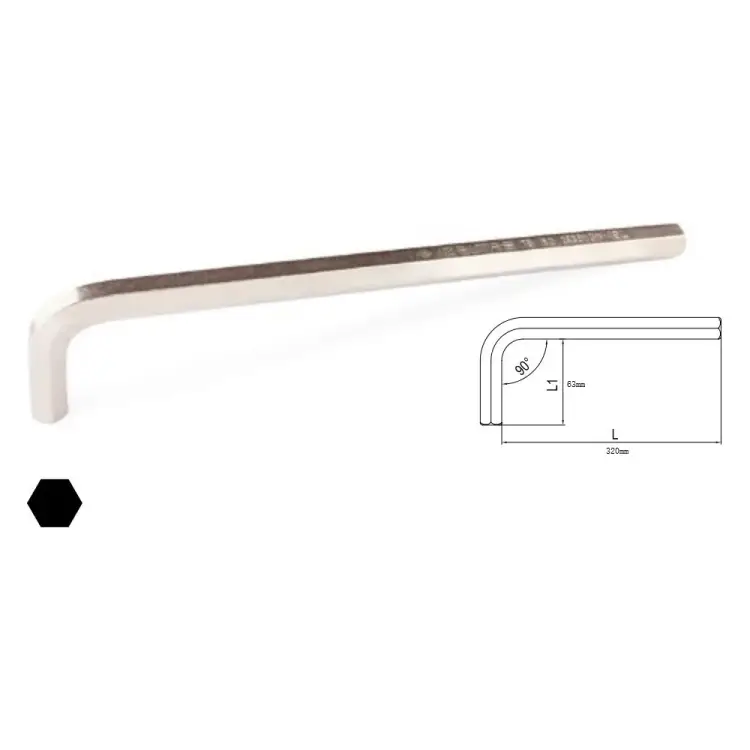 Удлиненный Г-образный шестигранный ключ IZELTAS 4903220170