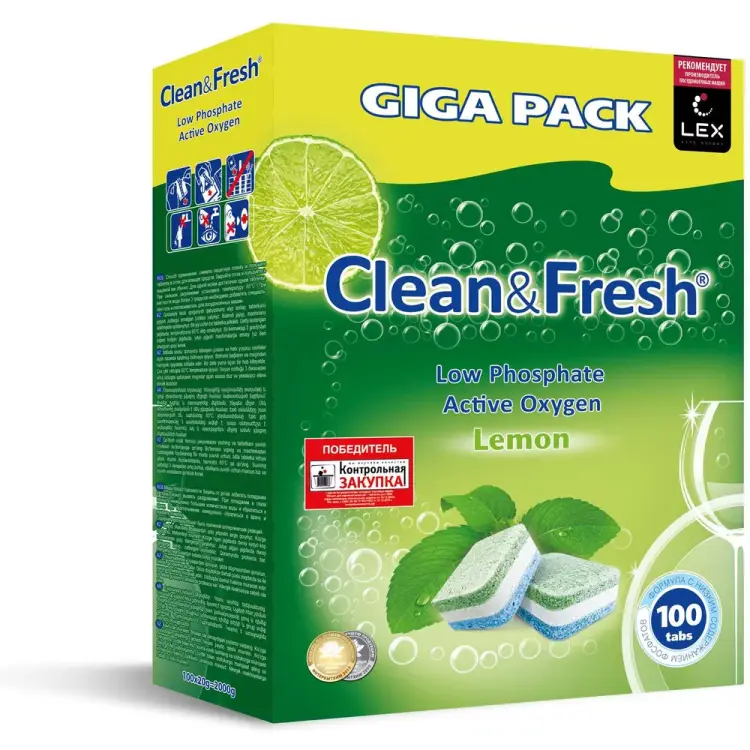 Таблетки для посудомоечных машин Clean&Fresh Clean&Fresh Allin1 giga Cd13100