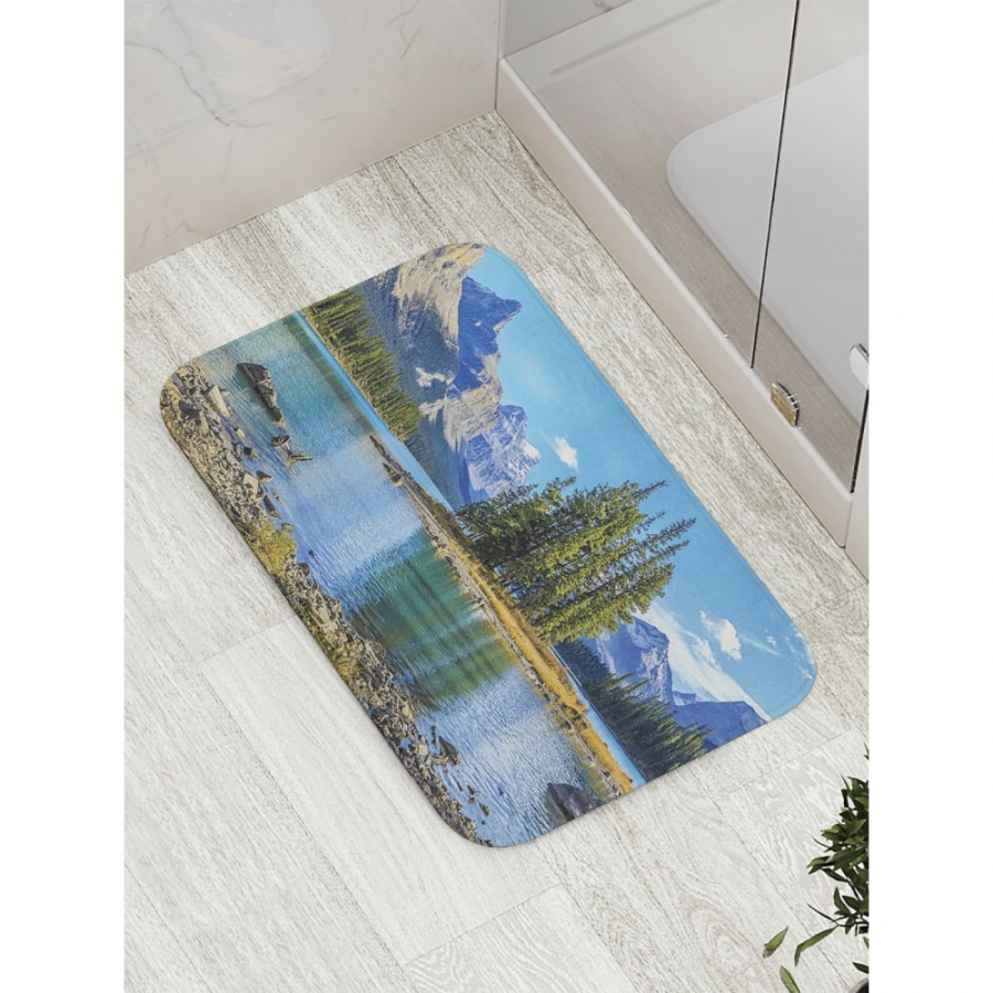 Противоскользящий коврик для ванной, сауны, бассейна JOYARTY Горная река