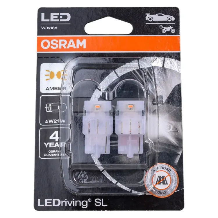 Автолампа Osram WY21W 7505DYP-02B
