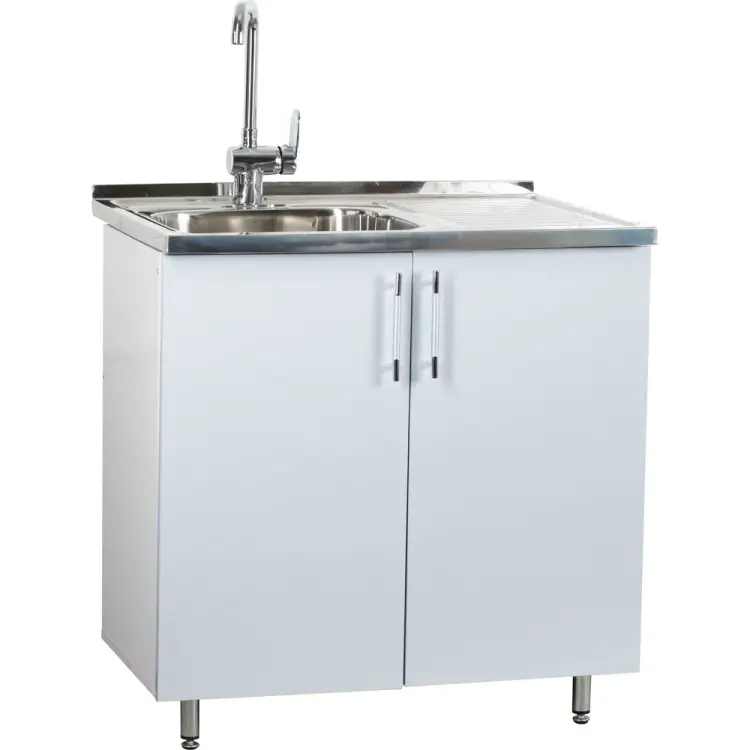 Тумба SANTREK 80*50 (2 дверцы) серебристый металлик фасад МДФ 47972