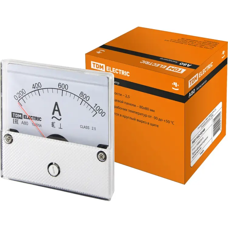 Поверенный амперметр TDM ELECTRIC А80 1000А/5А-25 SQ1102-0248
