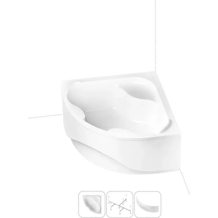 Угловая акриловая ванна Lavinia Boho Aveo S2-37040150