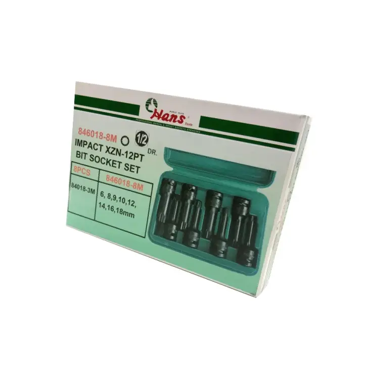 Комплект ударных шестигранников HANS 846018-8M