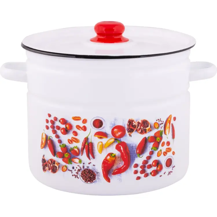 Цилиндрическая эмалированная кастрюля appetite Паприка 1с200с Паприка