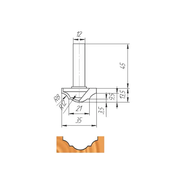 Фреза МебельДрев ФК 0130 4627198884524