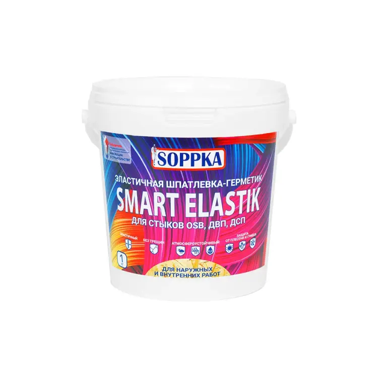 Эластичная шпатлевка-герметик для OSB SOPPKA SMART ELASTIK СОП-Шов1