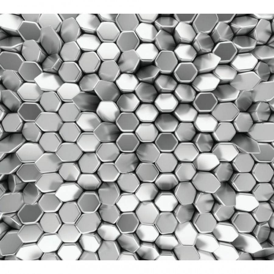 Обои АртПолиграф 3D Металлические соты