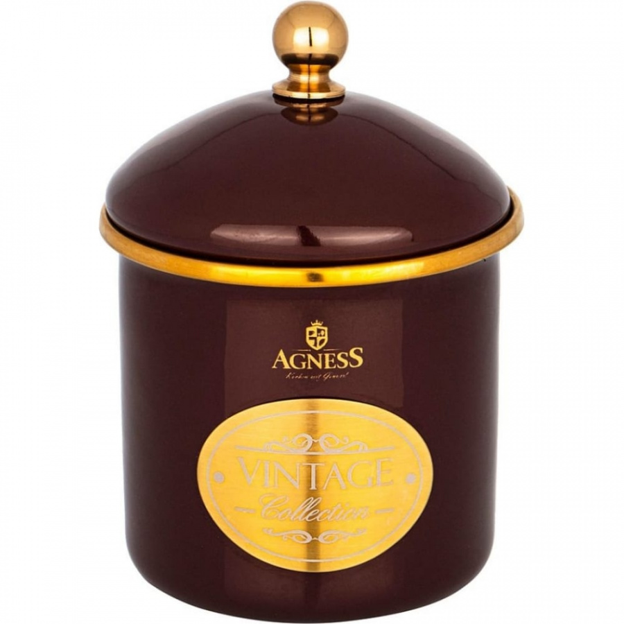 Эмалированная банка для сыпучих продуктов Agness ТЮДОР