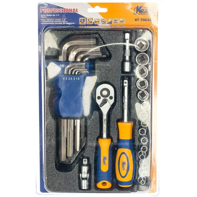 Набор торцевых головок KRAFT 700321