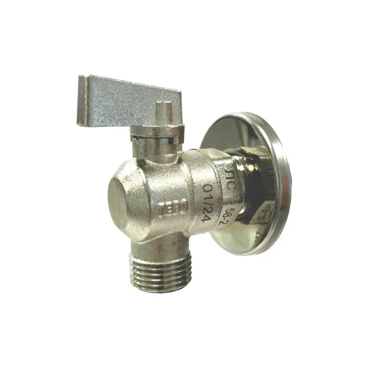 Угловой кран шаровой для сантехнических приборов TEBO T-КШ.С.555.1212.ХР.CN