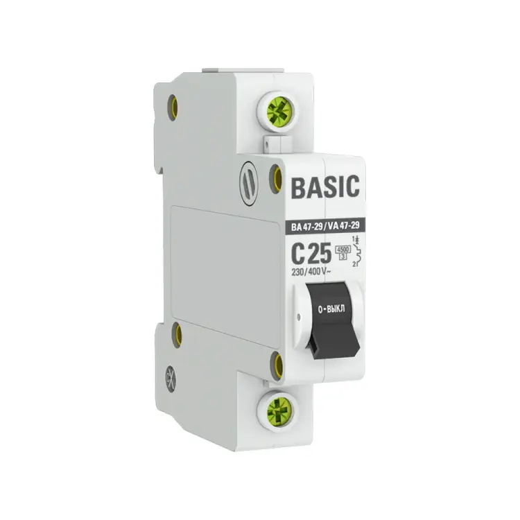 Автоматический однополюсный автомат EKF 25А mcb4729-1-25C