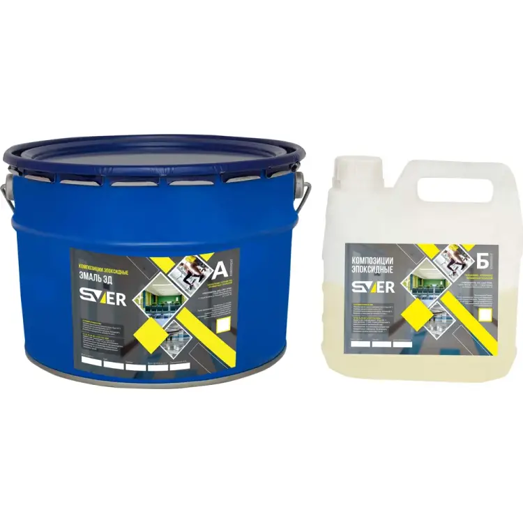 Эмаль SVER ЭД 14 кг (12 2) темно-серый 1000150