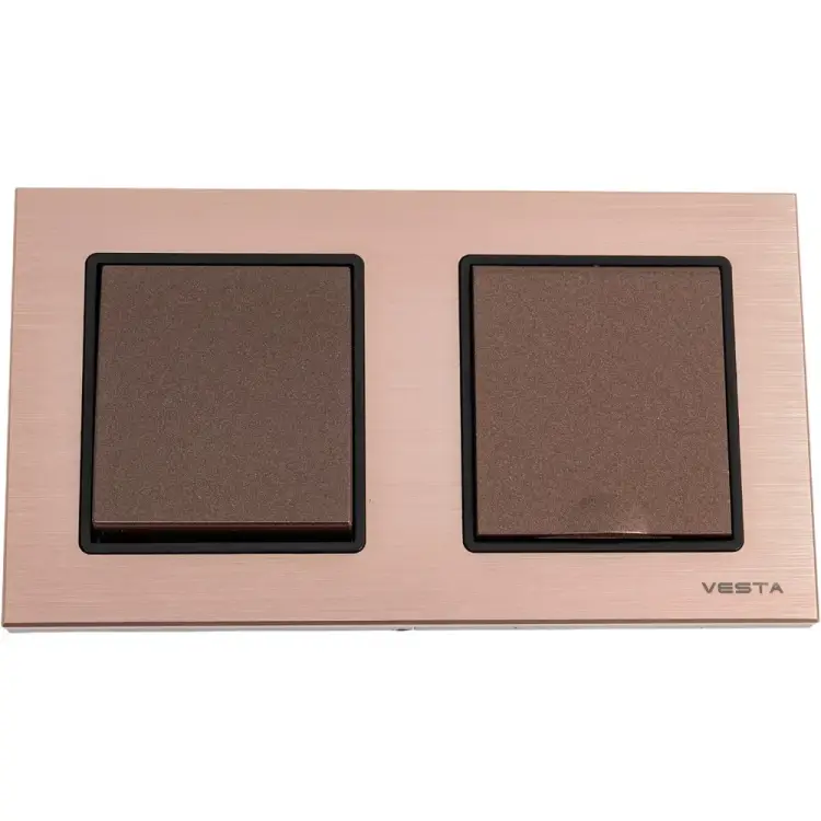 Одноклавишный выключатель + розетка Vesta Electric Комплект-2 FRM050207BSH