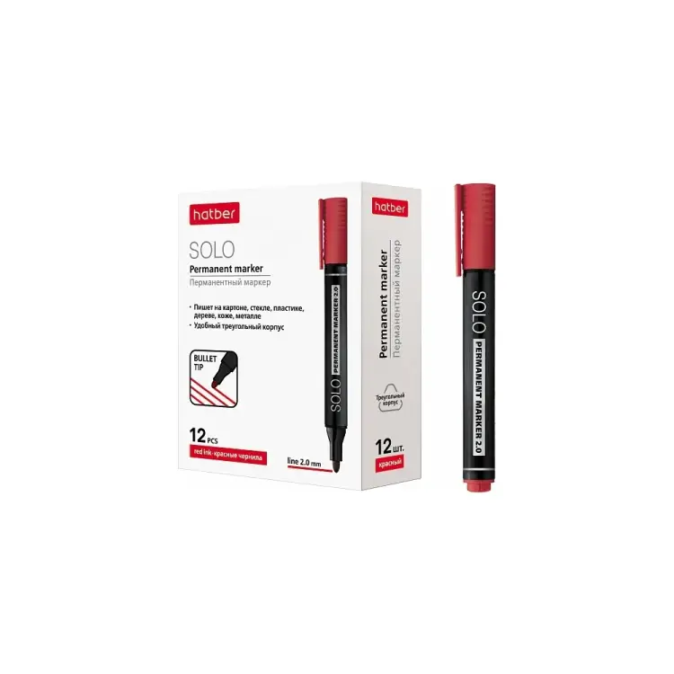 Перманентный маркер Hatber Solo 064257