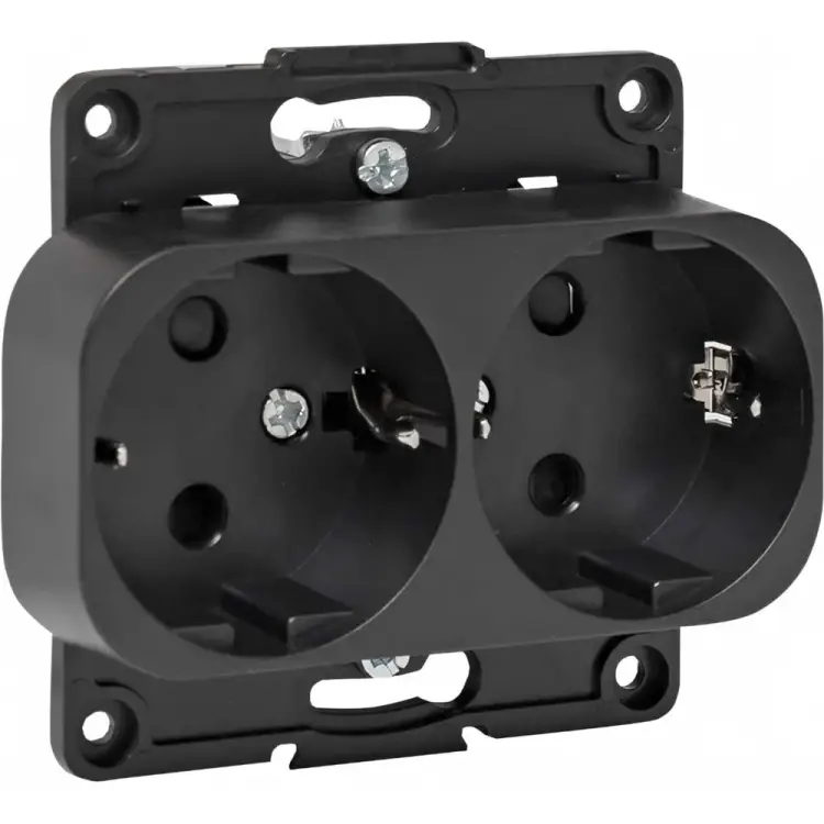 Механизм двухместной розетки EKF Стокгольм EYR16-128-20