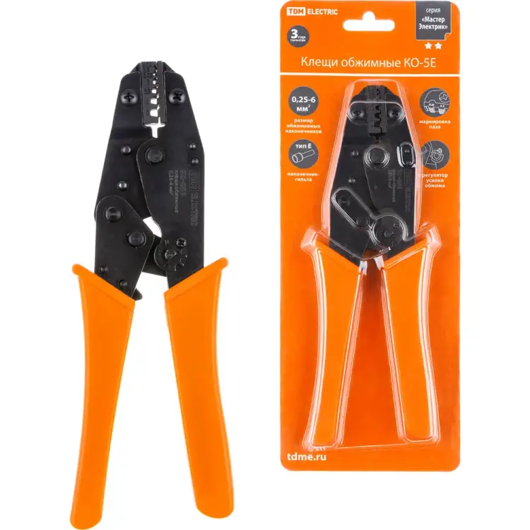 Обжимные клещи TDM ELECTRIC КО-5Е SQ1001-0002
